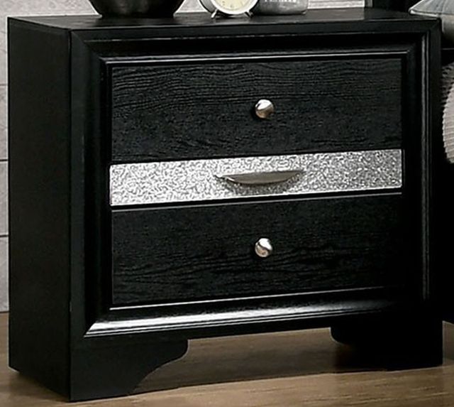 Furniture of America® Chrissy Black Nightstand-0