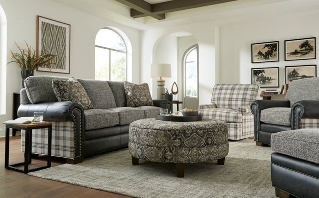 Craftmaster® Customizable Custom Blends 3-Seater Sofa with Throw Pillows-1