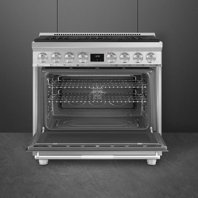 Smeg Professional 36" Stainless Steel Pro Style Gas Range-1