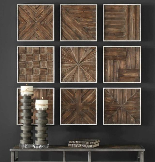 Uttermost® 9-Piece Bryndle Squares Wood Wall Decor Set-1