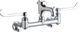 Elkay Polished Chrome 8" Centerset Wall Mount Faucet with Bucket Hook Spout and Wristblade Handles -0