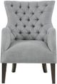 Olliix by Madison Park Grey Hannah Button Tufted Wing Chair-0