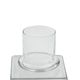 A & B Home 2-Piece 4" Glass Serving Platter with Dome Set-1