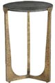 Bassett Mirror Amara Acid Wash Pewter Accent Table with Bronze Base-1