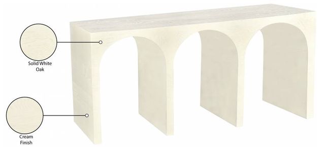 Meridian Furniture June Cream 60" Console Table-3