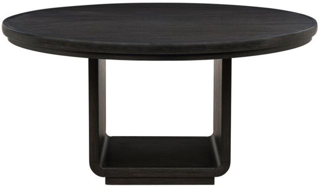 Coaster® Leandro Burnished Black Round Dining Table-1