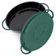 Big Green Egg® 5.2L Dark Green Enameled Cast Iron Oval Dutch Oven-2