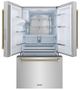 ZLINE Autograph Edition 36" 28.9 Cu. Ft. Stainless Steel Standard-Depth French Door Fingerprint-Resistant Refrigerator with External Water Dispenser and Dual Ice Maker in Champagne Bronze Helix Handles-4
