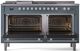 Ilve® Professional Plus II 60" Blue Grey Pro Style Dual Fuel Range-1