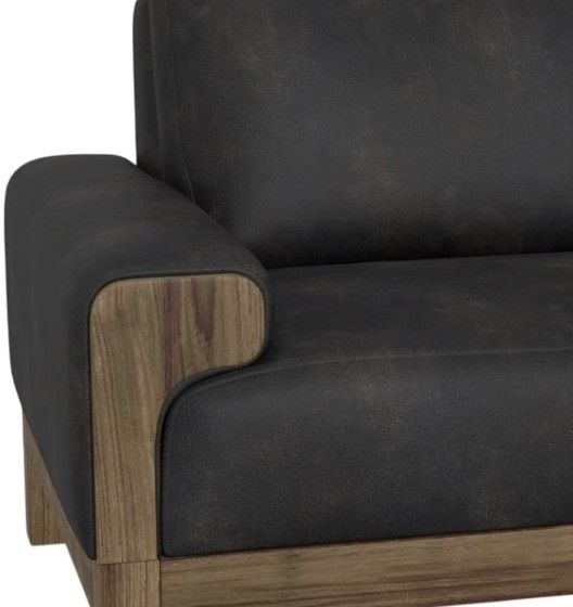 International Furniture Direct Sedona Black/Lacquer Caramel Accent Chair-3