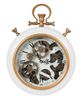 A & B Home Gold/White Gear Clock-0