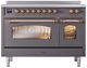 Ilve® Nostalgie II Series 48" Matte Graphite Pro Style Induction Range-3