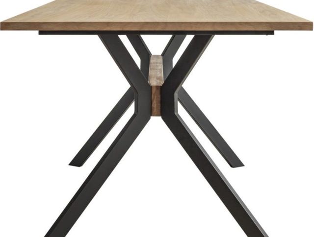 Moe's Home Collection Nevada Brown Dining Table with Black Metal Legs-1