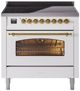 Ilve® Nostalgie II Series 36" White Pro Style Induction Range-2