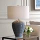 Uttermost® Moher Glossy Blue Table Lamp-1