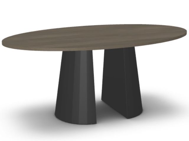 Amisco Customizable Gemma Birch Veneer 72'' Bar Height Oval Table-0