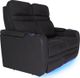 RowOne Cortés Home Entertainment Seating Black 2-Chair Loveseat-3