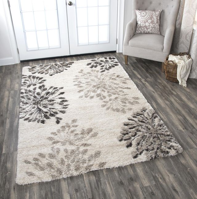 Rizzy Home Adana Cream 5'3" x 7'3" Rug-4