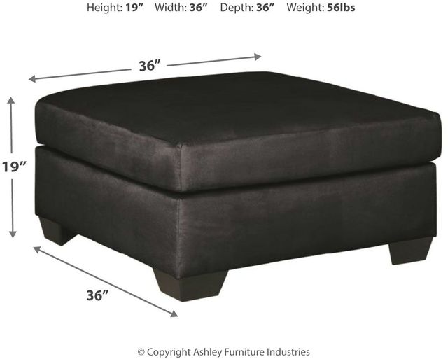 Signature Design by Ashley® Darcy Black Oversized Accent Ottoman-1