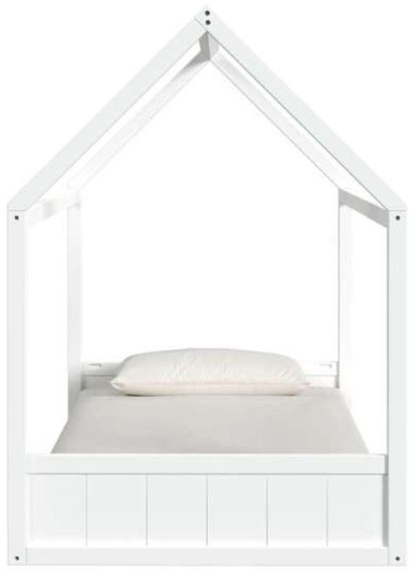 Elements International Sami White Youth Twin Bed-3