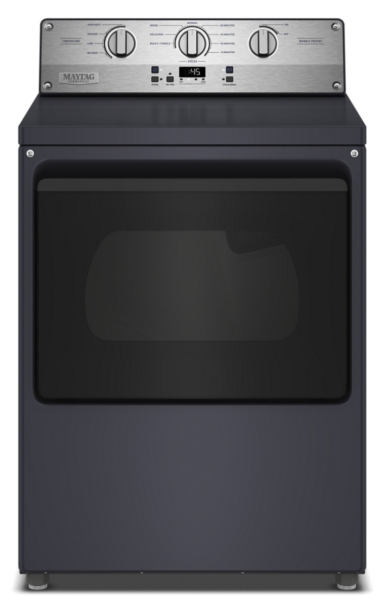 Maytag® Commercial 7.5 Cu. Ft. Midnight Steel Commercial-Grade Vented Electric Dryer