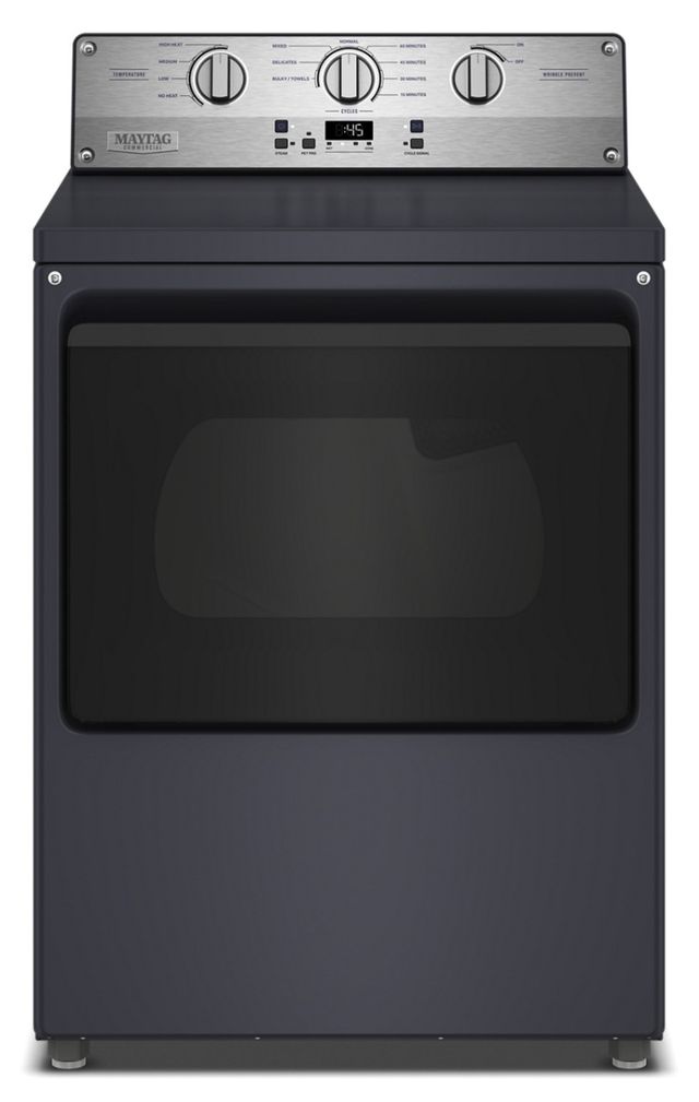 Maytag® Commercial 7.5 Cu. Ft. Midnight Steel Commercial-Grade Vented Electric Dryer-0