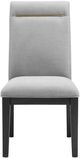 Steve Silver Co. Yves Gray/Rubbed Charcoal Upholstered Dining Side Chair-3