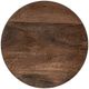 Classic Home Andra Cocoa Brown Leather Round Accent Table-2