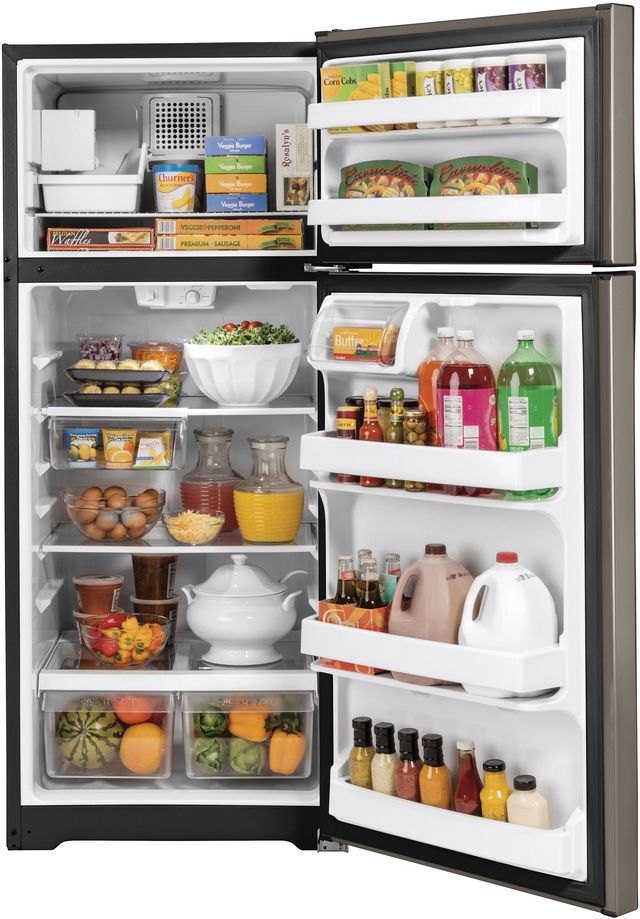 GE® 28 in. 17.5 Cu. Ft. Silver Top Freezer Refrigerator-2