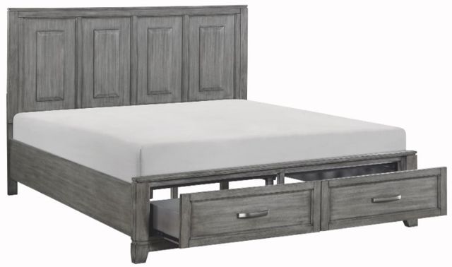 Homelegance® Garretson Gray Eastern King Platform Storage Bed-3