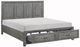 Homelegance® Garretson Gray Eastern King Platform Storage Bed-3