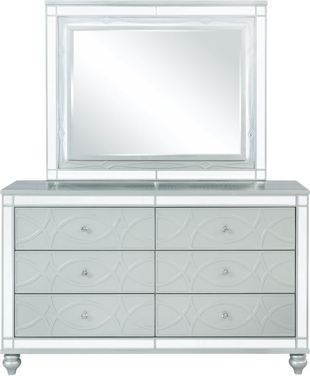 Coaster® Gunnison Silver Metallic Dresser Mirror-3