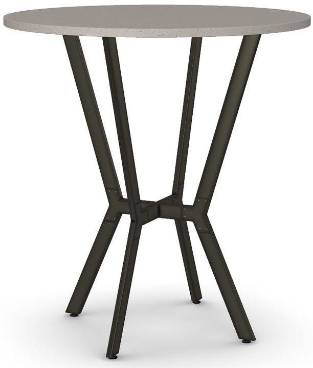 Amisco Customizable Norcross 42" Thermo Fused Laminate Round Bar Table-0