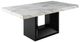 Global Furniture USA D02 White Dining Table with Black Base-0