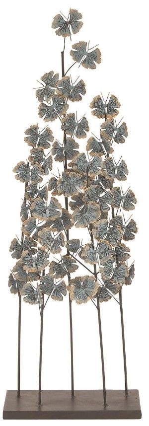 Deco Marche Teal Leaf Sculpture-0