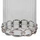 A & B Home Clear/Silver Candle Holder-1