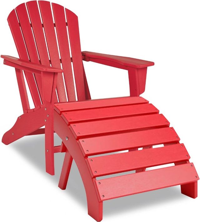 Signature Design by Ashley® Sundown Treasure 2-Piece Red Outdoor Seating Set-0