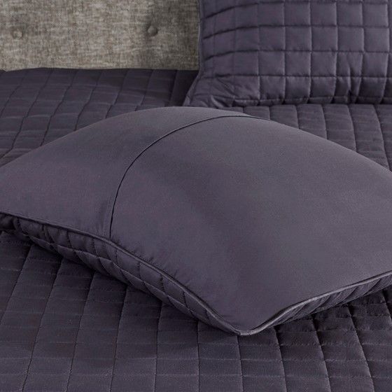 Olliix by Madison Park Fillmore 8 Piece Printed Seersucker Grey King/California King Comforter and Coverlet Set Collection-4