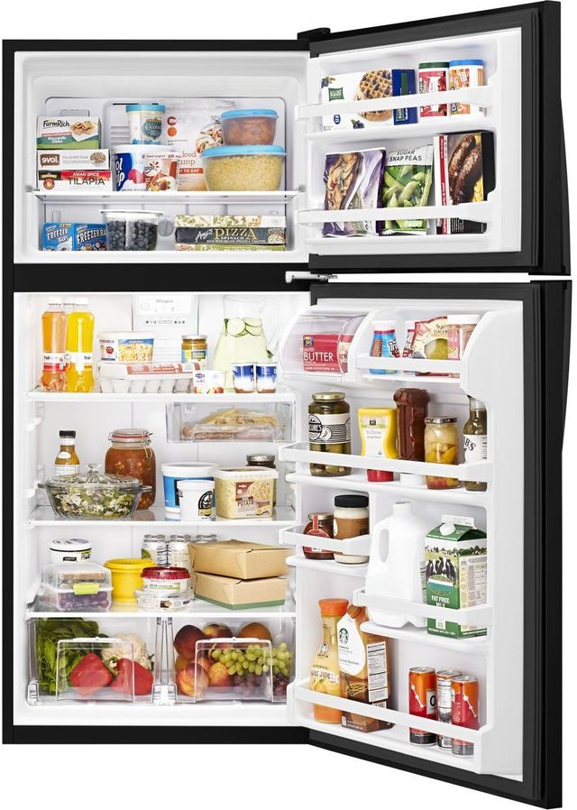 Whirlpool® 30 in. 18.2 Cu. Ft. Black Top Freezer Refrigerator-6