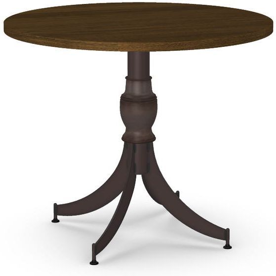 Amisco Penelope Walnut Veneer Round Table-0