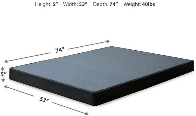 Sierra Sleep® By Ashley® Black Full Low Profile Foundation-2