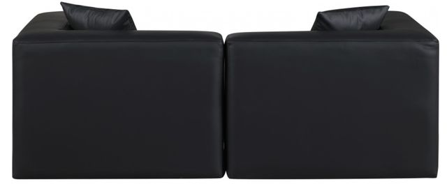Meridian Furniture Cube 2-Piece Black Vegan Leather Modular Sofa-2