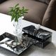 A & B Home Black 9" Marbled Jewelry Case-2