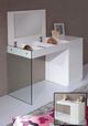 VIG Furniture Volare White Floating Glass Vanity with Mirror-1