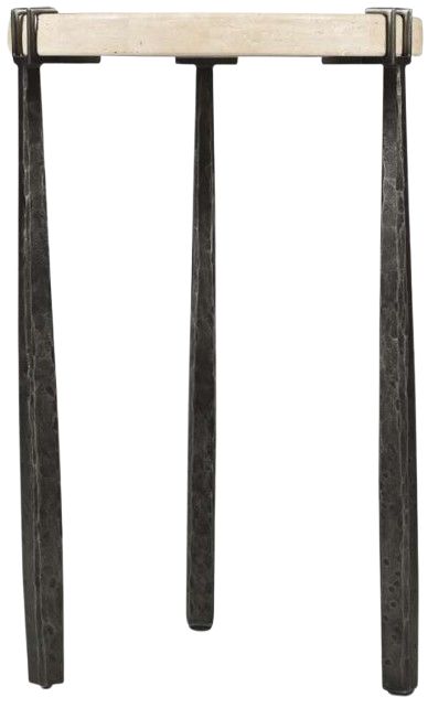 Hooker® Furniture Driftwood Gray Spot Table with Black Base-2