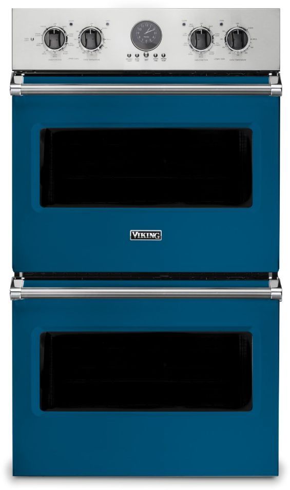 Viking® 5 Series 30" Alluvial Blue Professional Built In Double Electric Premiere Wall Oven-0