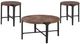 Steve Silver Co. Chevron 3-Piece Cinnamon Top Occasional Table Set with Black Base-0