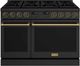 Thor Kitchen A Series 48" Black Matte Pro Style Gas Range with Bronze Hardware-0