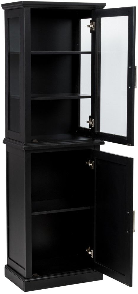 Linon Scarsdale Black Tall Cabinet-2