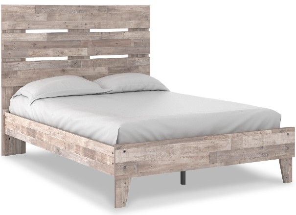 Signature Design by Ashley® Neilsville 5-Piece Whitewash Full Platform Panel Bed Set-1